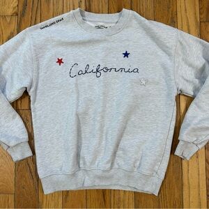 Unemployed Denim California Embroidered Sweatshirt Size M